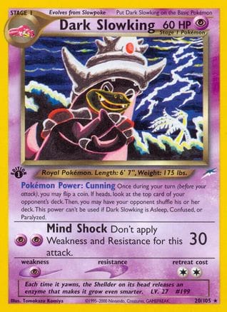 'Pokemon - 'Dark Slowking 020/105  - Unlimited Neo Destiny - Rare