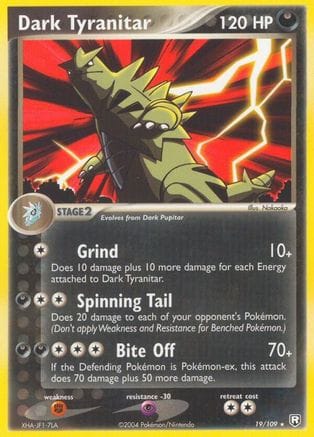 'Pokemon - 'Dark Tyranitar 019/109  Team Rocket Returns - Rare