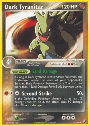 'Pokemon - 'Dark Tyranitar 020/109  Team Rocket Returns - Rare