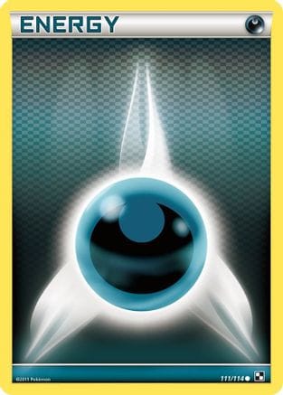 'Pokemon - 'Darkness Energy (Basic) 111  - Reverse Holofoil Black and White - Common
