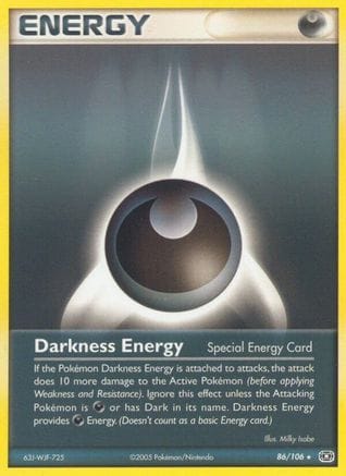 'Pokemon - 'Darkness Energy (Special) 086  - Reverse Holofoil Emerald - Rare