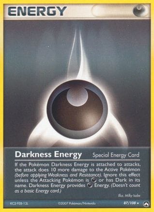 'Pokemon - 'Darkness Energy (Special) 087/108  Power Keepers - Rare