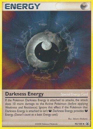 'Pokemon - 'Darkness Energy 093/100  - Reverse Holofoil Majestic Dawn - Uncommon