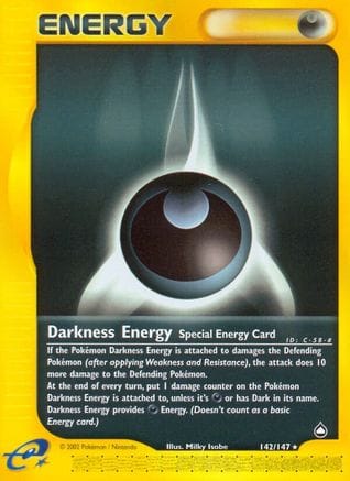 'Pokemon - 'Darkness Energy 142  Aquapolis - Rare