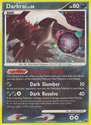 'Pokemon - 'Darkrai 003  - Reverse Holofoil Majestic Dawn - Holo Rare