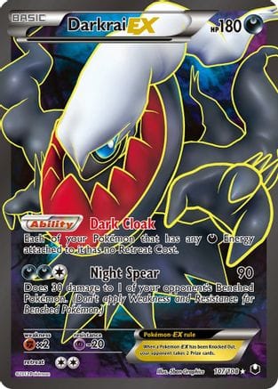 'Pokemon - 'Darkrai EX (107 Full Art) 107  - Holofoil Dark Explorers - Ultra Rare