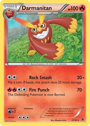 'Pokemon - 'Darmanitan 021  Emerging Powers - Rare