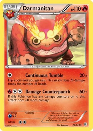 'Pokemon - 'Darmanitan 028  Boundaries Crossed - Uncommon
