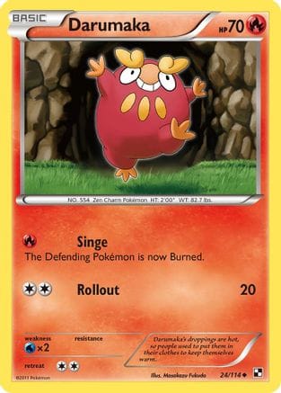 'Pokemon - 'Darumaka (24) 024  Black and White - Uncommon