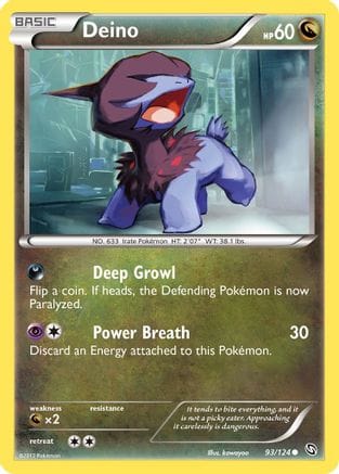 'Pokemon - 'Deino (93) 093  - Reverse Holofoil Dragons Exalted - Common