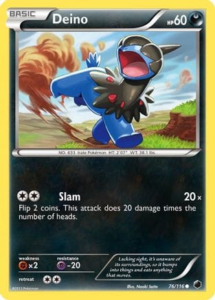 'Pokemon - 'Deino (76) 076  Plasma Freeze - Common