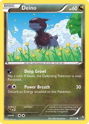 'Pokemon - 'Deino 097  - Reverse Holofoil Legendary Treasures - Common