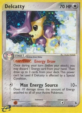 'Pokemon - 'Delcatty 005/109  - Holofoil Ruby and Sapphire - Holo Rare