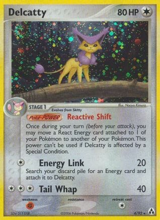 'Pokemon - 'Delcatty 004  - Reverse Holofoil Legend Maker - Holo Rare