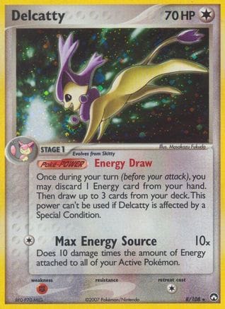 'Pokemon - 'Delcatty 008  - Holofoil Power Keepers - Holo Rare
