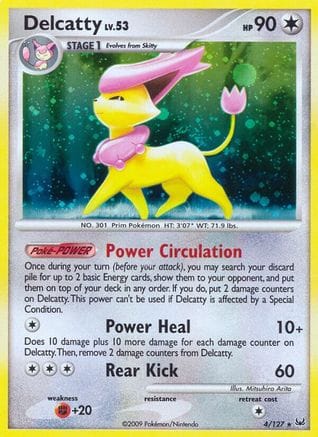 'Pokemon - 'Delcatty 004  - Holofoil Platinum - Holo Rare