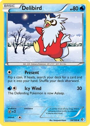 'Pokemon - 'Delibird 038/149  Boundaries Crossed - Uncommon