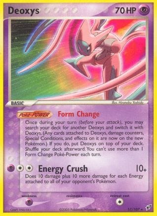 'Pokemon - 'Deoxys (Attack Forme) 017  - Reverse Holofoil Deoxys - Rare