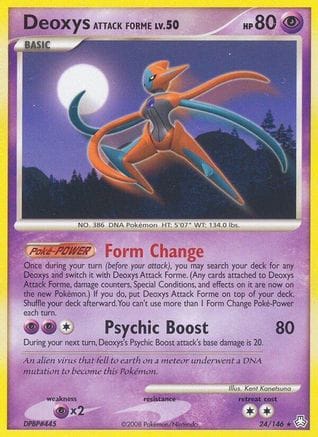 'Pokemon - 'Deoxys Attack Forme 024  - Reverse Holofoil Legends Awakened - Rare