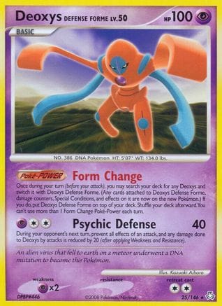 'Pokemon - 'Deoxys Defense Forme 025  - Reverse Holofoil Legends Awakened - Rare