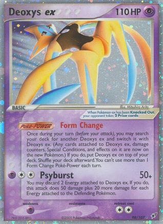 'Pokemon - 'Deoxys ex (Attack Forme) 098  - Holofoil Deoxys - Ultra Rare