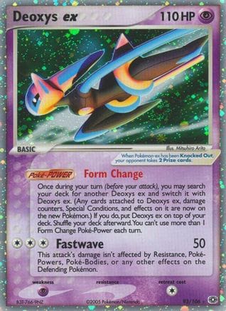 'Pokemon - 'Deoxys ex (Speed Forme) 093  - Holofoil Emerald - Ultra Rare