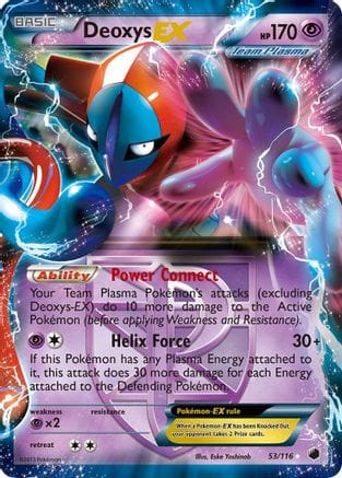 'Pokemon - 'Deoxys EX (Team Plasma) 053  - Holofoil Plasma Freeze - Ultra Rare