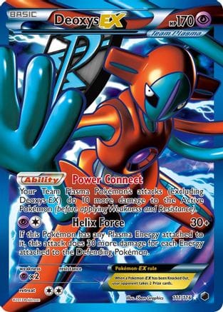 'Pokemon - 'Deoxys EX (Team Plasma) (Full Art) 111  - Holofoil Plasma Freeze - Ultra Rare