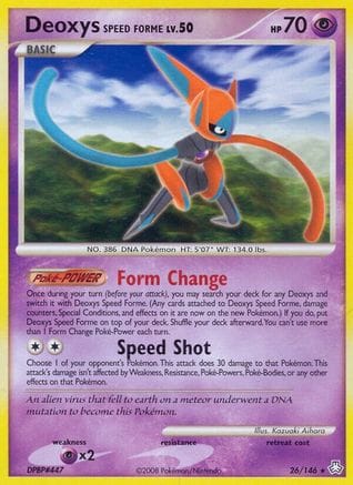 'Pokemon - 'Deoxys Speed Forme 026  - Reverse Holofoil Legends Awakened - Rare