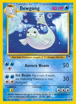'Pokemon - 'Dewgong 040/110  - Reverse Holofoil Legendary Collection - Uncommon