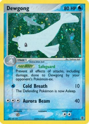 'Pokemon - 'Dewgong 003  - Holofoil FireRed & LeafGreen - Holo Rare