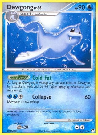 'Pokemon - 'Dewgong 045  Mysterious Treasures - Uncommon