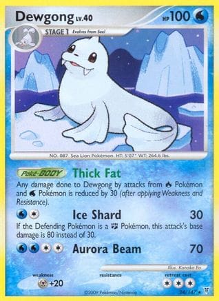 'Pokemon - 'Dewgong 024  - Reverse Holofoil Supreme Victors - Rare