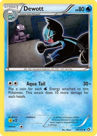 'Pokemon - 'Dewott 038  Legendary Treasures - Uncommon