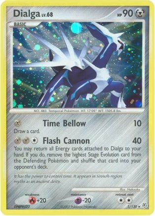 'Pokemon - 'Dialga 001/130  - Reverse Holofoil Diamond and Pearl - Holo Rare