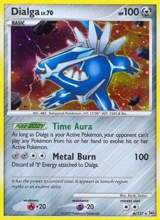 'Pokemon - 'Dialga (6) 006  - Reverse Holofoil Platinum - Holo Rare