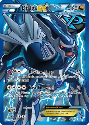 'Pokemon - 'Dialga EX (Team Plasma) (99 Full Art) 099  - Holofoil Plasma Blast - Ultra Rare