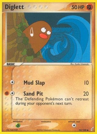 'Pokemon - 'Diglett 050/100  - Reverse Holofoil Crystal Guardians - Common