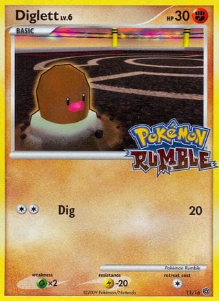 'Pokemon - 'Diglett 011  Rumble - Promo
