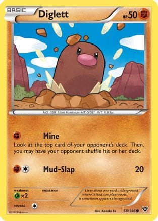 'Pokemon - 'Diglett 058/146  XY Base Set - Common