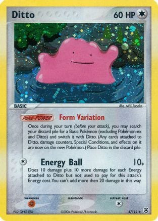 'Pokemon - 'Ditto 004  - Reverse Holofoil FireRed & LeafGreen - Holo Rare