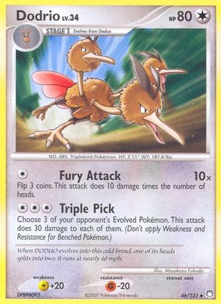 'Pokemon - 'Dodrio 046  Mysterious Treasures - Uncommon