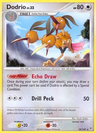 'Pokemon - 'Dodrio 025  - Reverse Holofoil Supreme Victors - Rare