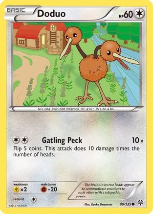 'Pokemon - 'Doduo 099  - Reverse Holofoil Plasma Storm - Common