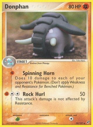 'Pokemon - 'Donphan 030  - Reverse Holofoil Deoxys - Uncommon