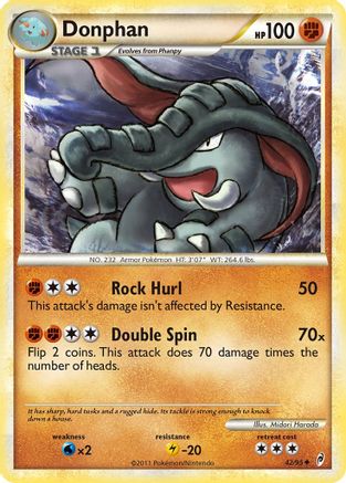 'Pokemon - 'Donphan 042  - Reverse Holofoil Call of Legends - Uncommon