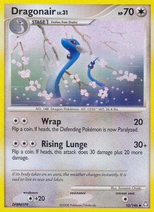 'Pokemon - 'Dragonair 052/146  - Reverse Holofoil Legends Awakened - Uncommon