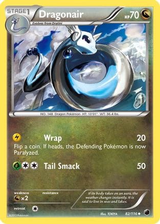 'Pokemon - 'Dragonair 082  - Reverse Holofoil Plasma Freeze - Uncommon