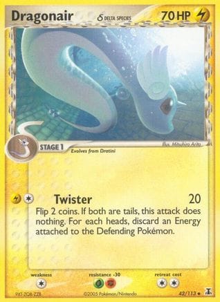'Pokemon - 'Dragonair 042/113  - Reverse Holofoil Delta Species - Uncommon