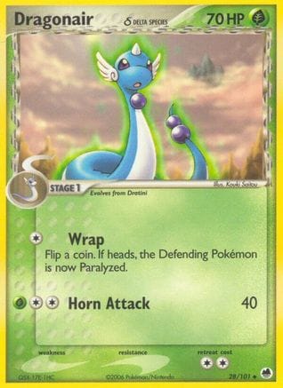 'Pokemon - 'Dragonair (Delta Species) 028/101  Dragon Frontiers - Uncommon